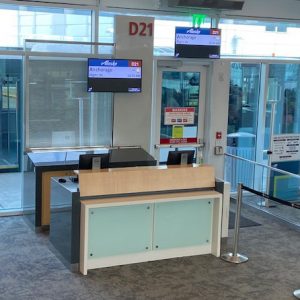 airport fabrication - gate podium