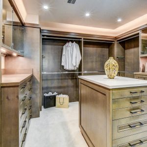custom residental millwork and cabinets - master closet